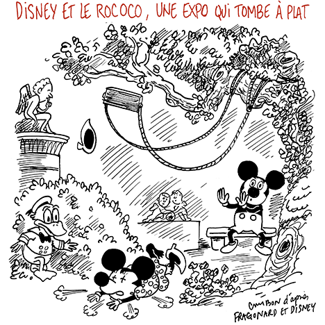 Dessin Humour : Disney et le Rococo, une exposition qui tombe à plat © Michel Cambon 2022