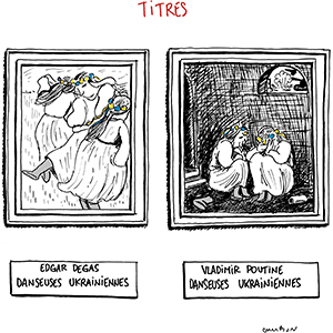 Dessin Humour : Titre Edgar Degas © Michel Cambon 2022