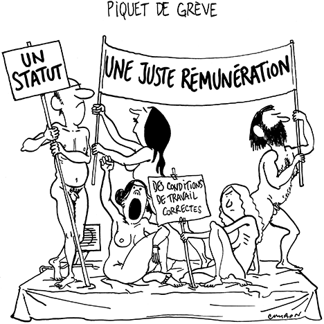 Dessin Humour : Les modèles vivants © Michel Cambon 2022