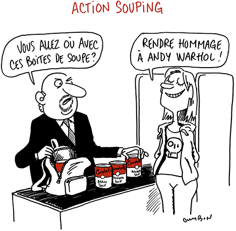 Dessin Humour : Action souping © Michel Cambon 2022