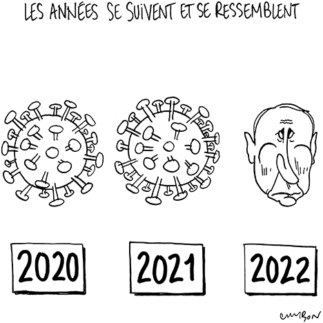 Dessin Humour : Les années se suivent et se ressemblent © Michel Cambon 2022