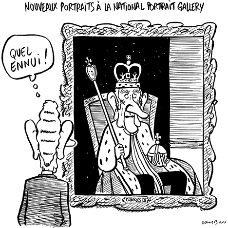 Dessin Humour : Nouveaux portraits à la National Portrait Gallery © Michel Cambon 2023