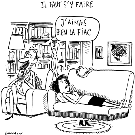 Dessin Humour : Fiac, il faut s’y faire © Michel Cambon 2023