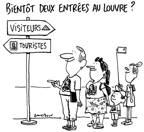 Dessin Humour : Bientôt deux entrées au Louvre ? © Michel Cambon