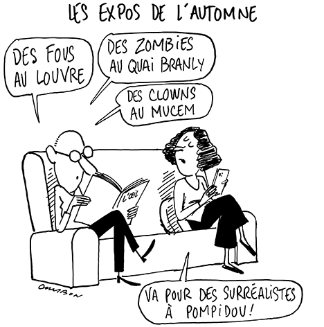 Dessin Humour | Les expos de l’automne © Michel Cambon