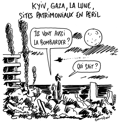 Dessin Humour | Sites patrimoniaux en péril © Michel Cambon