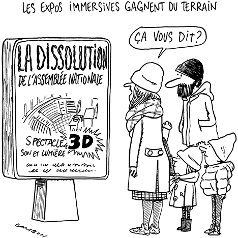 Dessin Humour | Les expos immersives gagnent du terrain © Michel Cambon