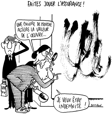 Dessin Humour : L’assurance des œuvres d’art © Michel Cambon