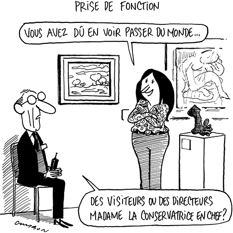 Dessin Humour :  Prise de fonction © Michel Cambon