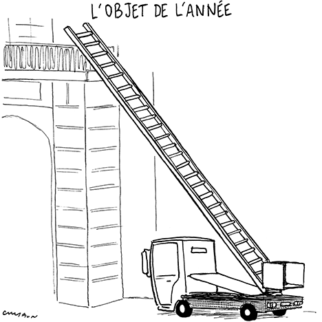 Dessin Humour - L’Objet de l’année : le camion nacelle © Michel Cambon